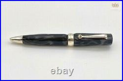 Montegrappa Micra Charcoal Black With Sterling Silver Ball Point Pen Gorgeous