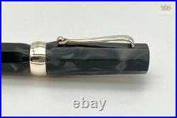Montegrappa Micra Charcoal Black With Sterling Silver Ball Point Pen Gorgeous