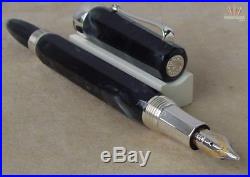 Montegrappa Micra Charcoal Black With Sterling Silver Stylus And Fountain Pen