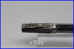 Montegrappa Micra Pearl Grey Resin Warrior Rollerball Pen Sterling Silver
