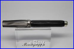 Montegrappa Micra Pearl Grey Resin Warrior Rollerball Pen Sterling Silver