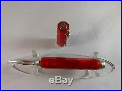 Montegrappa Mini Red Micra Sterling Silver Ag925 Rollerball Pen