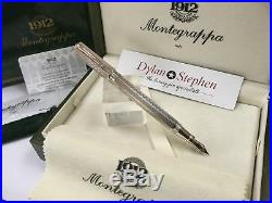 Montegrappa Reminiscence solid sterling silver fountain pen NEW unused