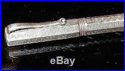 Montegrappa Reminiscence sterling silver fountain pen OB nib excl. Cond. 47/8in