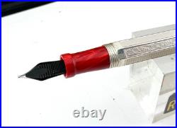 Montegrappa Special Reserve Sterling Silver Fountain Pen 18K M NEW Year 1996