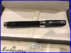 Montegrappa Symphony Rollerball Pen Celluloid, Sterling Silver. Made in Italy