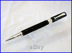 Montegrappa Symphony Rollerball Pen In Charcoal Celluloid & Silver 925 New