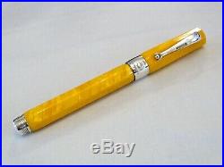 Montegrappa Symphony Rollerball Pen In Yellow With Sterling Silver 925 Nos