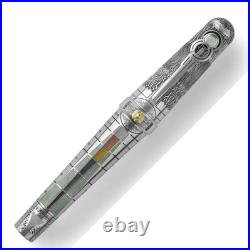 Montegrappa The Alchemist Sterling Silver Aqua Rollerball Pen, ISAKNRSW, NIB