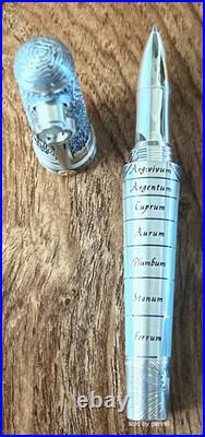 Montegrappa The Alchemist Sterling Silver Aqua Rollerball Pen, ISAKNRSW, NIB