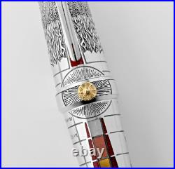 Montegrappa The Alchemist Sterling Silver Ignis Rollerball Pen, ISAKNRSF, NIB