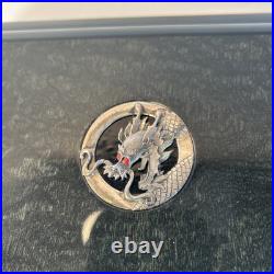 Montegrappa The Dragon Fountain Pen 1738/1912 Sterling Silver with Box COA