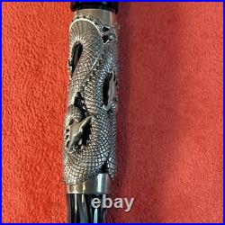 Montegrappa The Dragon Fountain Pen 1738/1912 Sterling Silver with Box COA