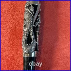 Montegrappa The Dragon Fountain Pen 1738/1912 Sterling Silver with Box COA
