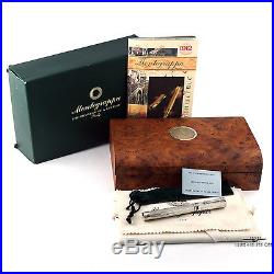 Montegrappa Two Roses Lancaster 925 Sterling Silver Fountain Pen RARE