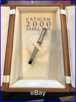 Montegrappa Vatican 2000 Papal Fountain Pen Sterling Silver MINT CONDITION