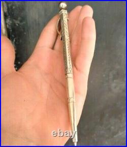 Moroccan Handmade Engraved 925 Sterling Silver Ballpoint Pen