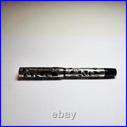 Morrison Sterling Silver Filigree Fountain Pen Large! 5 7/16 and 9/16 dia
