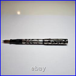 Morrison Sterling Silver Filigree Fountain Pen Large! 5 7/16 and 9/16 dia