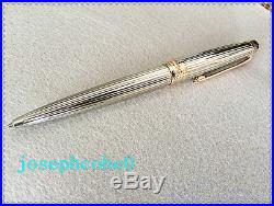NEW Authentic Montblanc Meisterstuck Sterling Silver Pinstripe BallPoint Pen