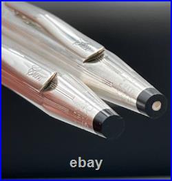 NEW Cross Sterling Silver Ballpoint Pen & Pencil Set #3001? NO ENGRAVING