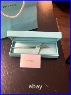 NEW! Tiffany & Co. Sterling Silver 925 Elsa Peretti Pen Teardrop BAG POUCH BOX