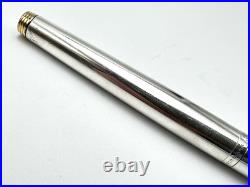 NICE VINTAGE c1970 PARKER 75 SMOOTH STERLING SILVER KEEPSAKE FOUNTAIN PEN 14K F