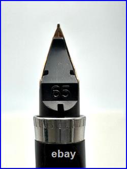 NICE VINTAGE c1970 PARKER 75 SMOOTH STERLING SILVER KEEPSAKE FOUNTAIN PEN 14K F