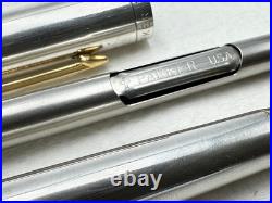 NICE VINTAGE c1970 PARKER 75 SMOOTH STERLING SILVER KEEPSAKE FOUNTAIN PEN 14K F