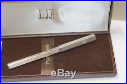 NOS 1970s DUNHILL by Montblanc Sterling Silver Barley Square Rollerball Pen NEW