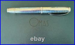 NOS Omas Society LE Sterling Silver Fountain Pen 18k F nib #328/700