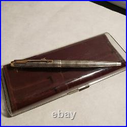 NOS Parker 75 Sterling Silver Cisele Ballpoint Pen and Mechanical Pencil Set
