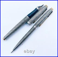 NOS Parker 75 sterling silver 925 fountain pen Gold 585 14k XF nib Ballpoint Pen