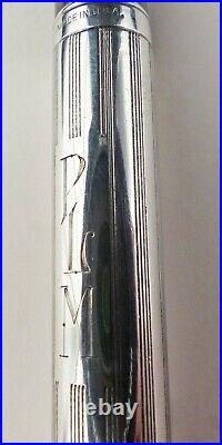 NOW A BARGAIN. Waterman Sheraton sterling overlay pen, rare Blue blunt nib