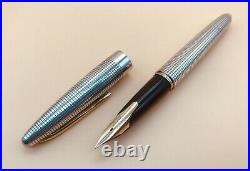 Namiki PILOT Fountain Pen Vintage Custom Elite Sterling Silver Nib Gold 18K