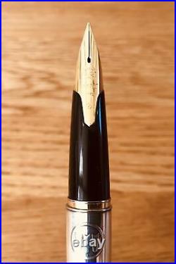 Namiki Pilot Fountain Pen Custom kamon Sterling Silver Nib Gold 18k Medium
