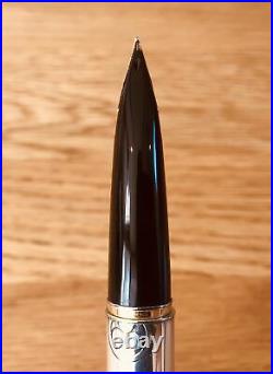 Namiki Pilot Fountain Pen Custom kamon Sterling Silver Nib Gold 18k Medium