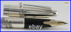 Namiki Sterling Silver Turtle Fountain Pen Beautifully Etched On The Pen Elegant