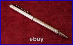 Navajo Sterling Silver Ballpoint Pen Turquoise Stamped Works