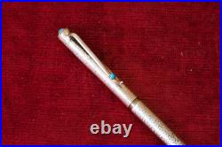 Navajo Sterling Silver Ballpoint Pen Turquoise Stamped Works
