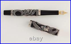 New 1997 Parker Sterling Silver Snake LE xxx/ 5000 Fountain Pen MEDIUM 18k Nib