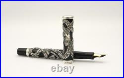 New 1997 Parker Sterling Silver Snake LE xxx/ 5000 Fountain Pen MEDIUM 18k Nib