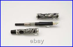 New 1997 Parker Sterling Silver Snake LE xxx/ 5000 Fountain Pen MEDIUM 18k Nib