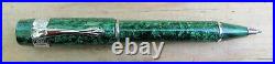 New Ancora Perla Marbled Green Sterling Silver Ball Pen Limited Edition #24/500