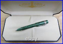 New Ancora Perla Marbled Green Sterling Silver Ball Pen Limited Edition #24/500