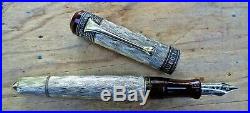 New Aurora 80th Anniv Sterling Silver LE xxxx/1919 Fountain Pen FINE 18k Nib