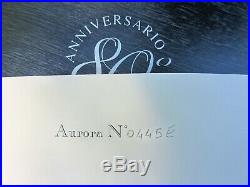 New Aurora 80th Anniv Sterling Silver LE xxxx/1919 Fountain Pen FINE 18k Nib
