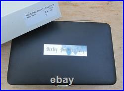 New Bexley LE DecoBand Woodgrain Ebonite Sterling Trim Ftn Pen BROAD 14k Nib