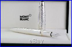 New Montblanc 146 Meisterstuck Martelé Sterling Silver Fountain Pen 115096 Box