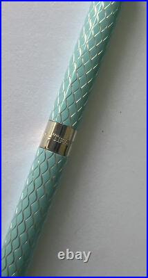 New Tiffany & Co. Sterling Silver Blue Enamel 4 3/4 Purse Ballpoint Ink Pen (Z)